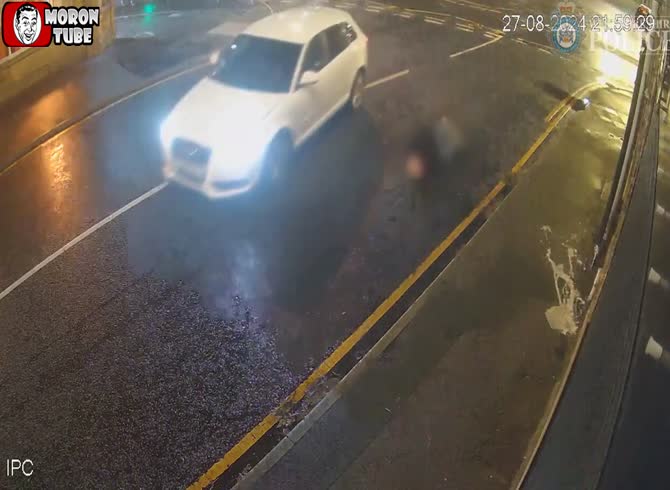 Video :A hit-and-run motorist runs off after knocking down a senior who was crossing the street